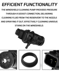 Windshield Washer Pump Replacement For Toyota, Lexus, Subaru, Mazda, Nissan, Acura, Honda With 85330-60190 85330-AE010, product features