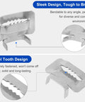 Top Shelf 304 Stainless Steel Strapping Kit With Heavy Duty Ties And Ratcheting Tensioner Tool For Secure Cargo Wrapping and Solid Corrosion Resistance On Job Sites, steel tooth design buckle.