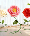 Green Flexible PVC Tubing Three Pack With Aluminum Wire Core Pro Grade Bendable Stems 78.7 Inch supporting artificial flowers