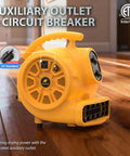 Heavy Duty Floor Blower Beast With 1100 CFM 1/4 HP 200W 115V For Carpet Drying and Water Damage Restoration, yellow utility fan on floor