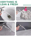 Handheld Bidet Sprayer Must Have With 2 Replacement Filters for toilet and feminine wash cloth diaper washer, stainless steel, spraying water onto toilet and mop.