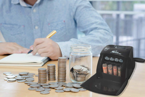 Eco Friendly Manual Hand Crank Coin Sorter No Electricity Needed Large 200 Coin Capacity Front Door Keeps Dust Out Lightweight