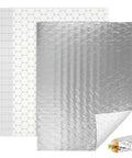Pre Cut Insulated Foil Sandwich Wrap Sheets Grease Resistant For Hot Food 10.5 By 14 Inches 100 Pack, foil and paper close-up