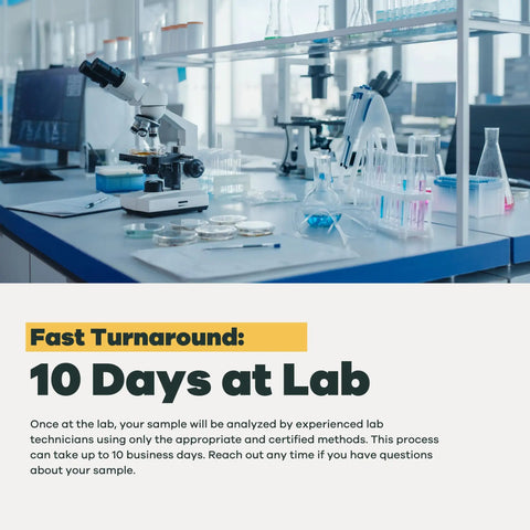 Laboratory setup with microscope and test samples, illustrating the Straight Up Home Water Test Kit Checks 256 Hidden Contaminants.