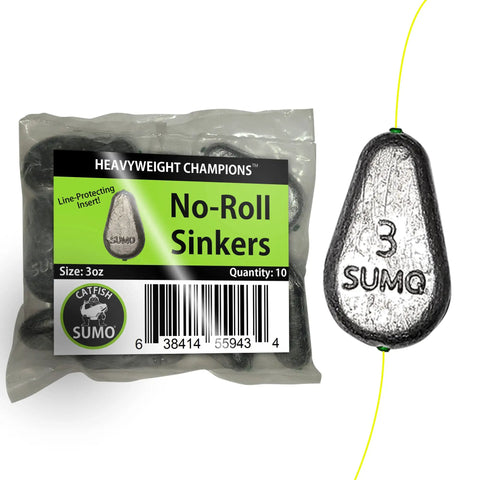 Flat No Roll Lead Sinkers With Line Protecting Inserts For River Fishing Built To Guard Your Line Against Abrasion In Fast Currents And Debris Each 3 Ounce Lead Sinker Delivers Steady Bottom Contact For Catfish And Freshwater Anglers 10 Pack