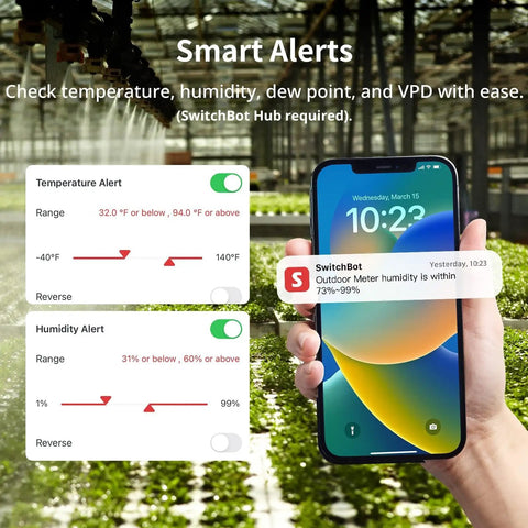 IP65 Indoor Outdoor Bluetooth Hygrometer Thermometer 3 Pack With 394 Ft Range For Refrigerator And Home Use Dew Point VPD Absolute Humidity Sensor Beefy Battery Life For Two Years With Free Data Storage No Fuss smart alerts on phone