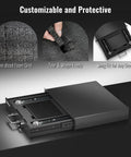 Customizable pre-cut foam in 2U Locking Rack Drawer With Beefy Metal Build, Pre-Cut Foam, Smooth Sliding And Secure Latch