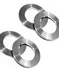 Stainless steel thrust washers from Beefed Up Front Wheel Hardware Kit With Hub Caps And Thrust Washers Including E Clips For Lawn Gear Rebuilds