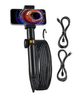 Badass Waterproof Industrial Borescope Camera with flexible articulating tip and smartphone connection cables for inspection.