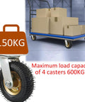 Heavy Duty Rubber Casters Set Of 4, Pneumatic Swivel Wheels That Roll Slick And Quiet, Shock Absorbing DIY cart tire on tool cart with boxes.