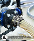 Adjustable Hose Clamps Set Three Quarters To One And A Half Inch Worm Gear Clamp Ten Pack Made Of 300 Grade Stainless Steel on pipe