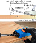 Pocket Hole Jig Kit 14 Piece for Woodworking and Carpentry Joinery 15 Degree Inclined Hole Fixture with 6 8 10 mm Drill Bits