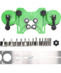 Jiawu 16 Piece Hole Saw Kit For Tiles Drilling Heavy Duty Metal Wood Plastic Glass Ceramic And Stone With Fast Bit Installation And Long Lasting Durability For Home Renovation Or Serious DIY Projects That Need Big Holes Made Quick And Clean, 16-piece set with suction guide