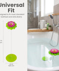 Flower Power Bathtub Drain Stopper With Chain Pink Green Universal 4 1 4 Inch Bath Plug in bathtub, dimensions 14.1 in and 4.1 in.
