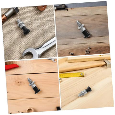 Heavy Duty Stainless Steel Spring Loaded Plunger Knob With Reset Indexing Mechanism For Industrial Machinery on various work surfaces.