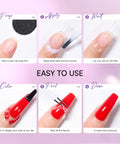Step-by-step guide using Liquid Latex Nail Barrier Peel Off For Clean Edges And Quick Dry Cuticle Guard for nail art.
