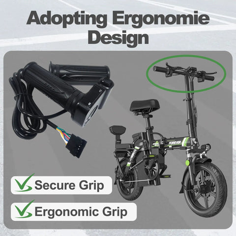 36V E Bike Throttle Grip With LCD Display And Cruise Control For Jetson Bolt Pro JX10 Atlas Ancheer And DYU D3F D2F C3 C4 250W Replacement Ergonomic Non Slip Handle