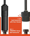 Deep Bolt Extractor Set 17 Piece One Half Inch Drive 85mm Reach Cr Mo Steel Spiral Socket Set in use on a bolt