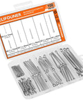 Front view: cotter pin assortment kit, 100 pieces, 304 stainless steel by HELIFOUNER