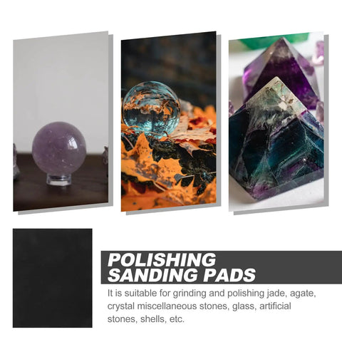 Get This Ultimate 20 Piece Wet Sanding Paper Assortment With Super Fine Grit Sheets For Smooth Results On Any DIY Or Pro Job Without Clogging The Water Proof Abrasive Pads Are Totally Sick And Ready To Crush Your Auto Projects Like A Boss Today showing various polished crystal spheres and stones.
