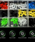 80Pcs Car Door Lock Rod Clips Kit For Tailgate Handles, Universal Plastic Rod End Clips And Retainers, Easy Install Door Clips For Most Vehicles, Durable, Secure Fit, Great For Auto Door Latch Maintenance, nylon clips in assorted colors