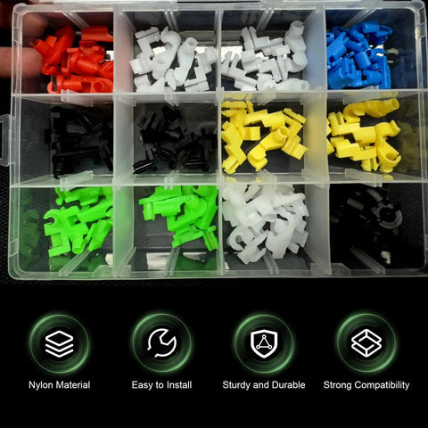 80Pcs Car Door Lock Rod Clips Kit For Tailgate Handles, Universal Plastic Rod End Clips And Retainers, Easy Install Door Clips For Most Vehicles, Durable, Secure Fit, Great For Auto Door Latch Maintenance, nylon clips in assorted colors