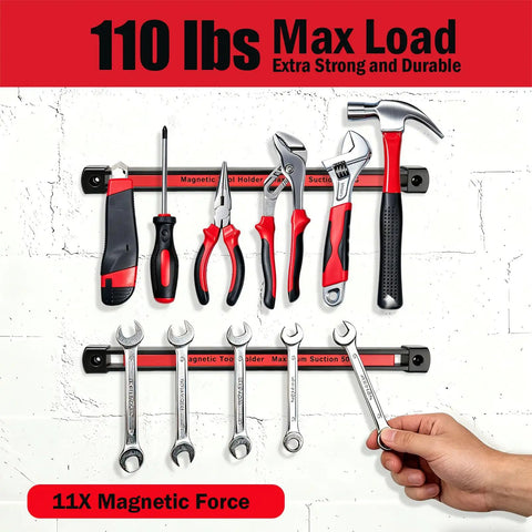 Heavy Duty Double Sided Magnetic Tool Holder Strips Keep Your Garage Gear Snug And Ready On Any Steel Surface Because This Tough 12 Inch Bar Set Packs Killer Suction Power