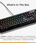 Built Different Full Size Mechanical Gaming Keyboard Featuring a Slick Rotary Knob and Modular Gasket Mount, Hot Swappable Switches, Double Shot PBT Keycaps, Aluminum Plate, Ansi Layout, Black Refurbished Model with colorful keycaps and braided cable.