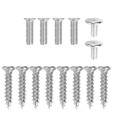 Various screws displayed for Concealed Aluminum Automatic Door Closer With Positioning, 80kg Capacity, Sliding Track Hardware.