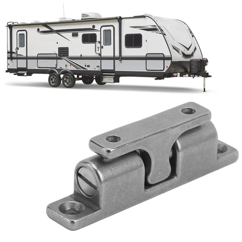 Stainless Steel 70mm Ball Tension Roller Cabinet Door Catch Easy Install RV Yacht Ship Latch; RV in background