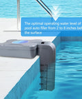 Automatic Pool Filler That Keeps Your Water Level On Point All Day Long No More Constant Top Offs Smart Auto Fill Device For Pools Water Leveler Level Control Easy Install Low Maintenance Energy Efficient gray plastic pool water leveler on deck, 2-8 in setting