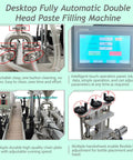 Heavy Duty Smooth Operator Double Nozzle Paste Filling Machine with dual heads and touch panel for precise filling.