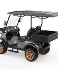 Slick Electric Golf Cart Built With A Beefy 48V 5KW AC Motor And Workhorse 100Ah Battery Cruises Smoothly At 16 MPH with utility bed.
