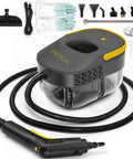 Heavy Duty 1600W Handheld Steam Cleaner For Home 1.69 Qt Tank Heats To 230F with accessories for deep cleaning.