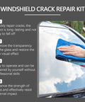 Person using Chip And Crack Windshield Repair Kit With Quick Fix Resin For Chips And Cracks on car windshield