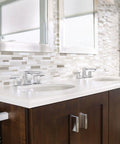 90 Degree Chrome Hand Towel Bar For Bathroom Durable Stainless Steel Toweling Rail next to modern bathroom sink