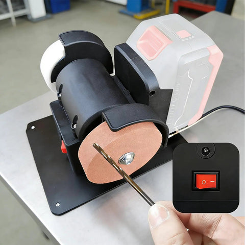 Hot New 18V Lithium Battery Grinding Machine With Double Wheels For Coarse And Fine Tasks Lightweight Portable Bench Grinder Tool with drill bit.