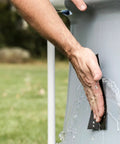 Heavy Duty Waterproof Repair Tape For Wet And Rough Surfaces Including Underwater Leaks Patching Up Like A Pro Indoors Or Outdoors 2 Inch By 5 Foot Black One Roll applied to leaking pool
