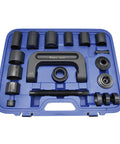 Astro Tools 78197 Goliath large ball joint service tool and master adapter set in blue carrying case, front view