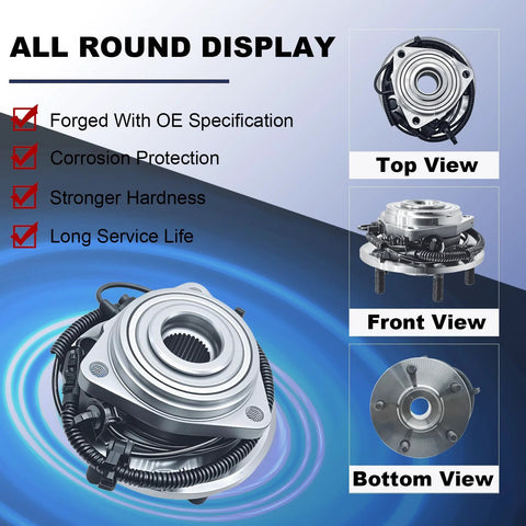 Front Wheel Bearing And Hub Assembly 513272 For Jeep Wrangler 2007 2008 2009 2010 With Four Wheel ABS Plug And Play Front 5 Lug Hub