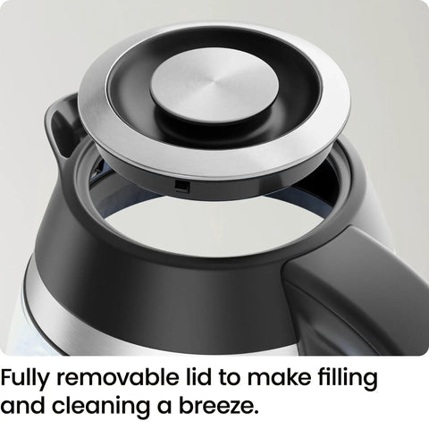 Fast 1.8L Electric Kettle 1500W For Quick Boil Tea Coffee With removable lid for cleaning