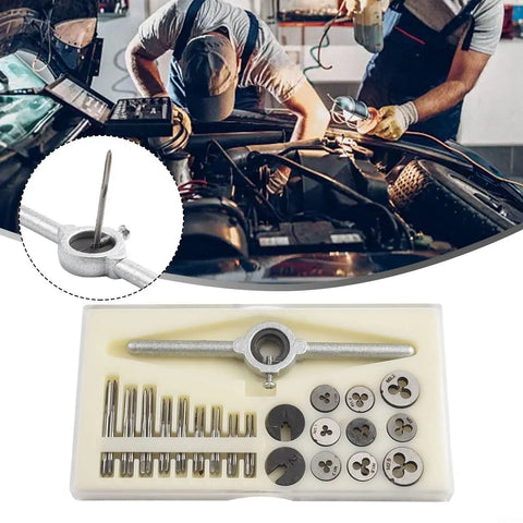 31Pcs HSS Tap And Die Set For Precision Metric Threads M1 To M2.5 Compact Handy Tool Kit For Model Making Watchmaking And Engineering Easy Carry For On The Go Thread Repair, HSS taps and dies in case