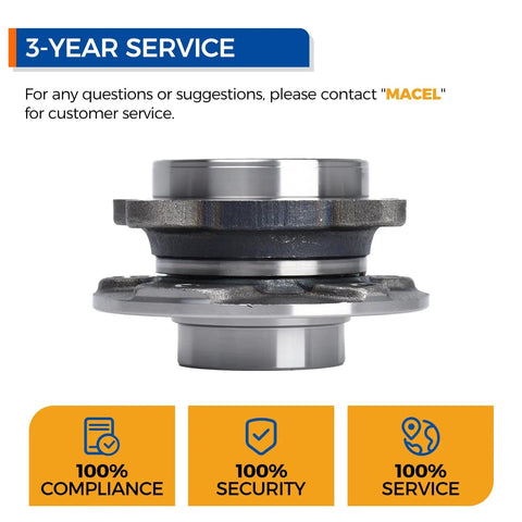 Side view of Wheel Hub And Bearing Assembly 513348 Replacement For 2015 2016 Chrysler 200 And 2013 2016 Dodge Dart Direct Fit