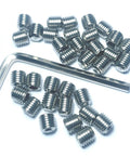 34 Piece 5/16-24 Stainless Steel Hex Socket Set Screws With Allen Wrench, 304 Grade Grub Screws With Hex Head, 5/16 Inch Length