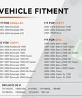 Vehicle fitment guide for Top Shelf Headlight Switch And Dimmer Control Panel for Chevy Silverado Tahoe and GMC Sierra Yukon Trucks.