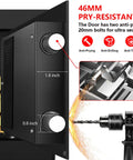 Go To Compact Fireproof And Water Resistant Home Safe With Digital Security, Combination Lock, side view showing bolts.