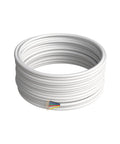 Coiled white 1000Ft 22/6 Alarm CCA Cable for Low Voltage Systems, lightweight copper-clad aluminum wire, 22AWG, six conductors