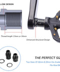Titanium Bike Pedal Extenders 16mm and 20mm With Washers For Nine Sixteenth Inch Threaded Pedals Boost Comfort On MTB BMX Road