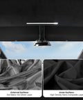 Cybertruck 2025 roof sunshade set for Tesla, 2-pack; exterior dot-matrix silver layer with interior nano-composite layer