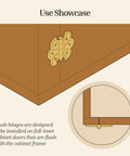 Heavy Duty Antique Brass Butterfly Cabinet Door Hinges Pack Of Two Surface Mount Furniture Hardware With Screws for flush cabinet installation
